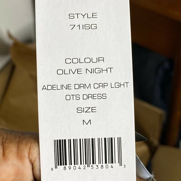 French Connection Women's Olive Night Adeline Dream Off The Shoulder Dress SZ M - Picture 8 of 9